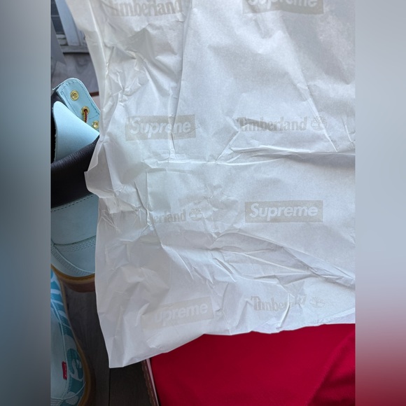 NEW 6M Supreme X Timberland Premium Turquoise ICE BLUE Waterproof Nubuck Boots - Picture 9 of 13